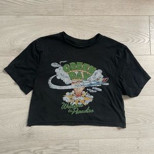 Green day crop top